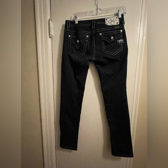 Miss Me Signature Skinny Jeans Dark Blue Size 28 - Picture 11 of 16